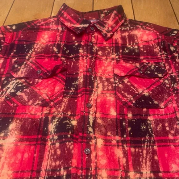 Angry Minnow Co Bleached Buffalo Plaid Soft Brushed Flannel Size XXL “Coffee” - Picture 5 of 16